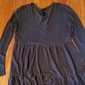 Gray Long Sleeve Dress